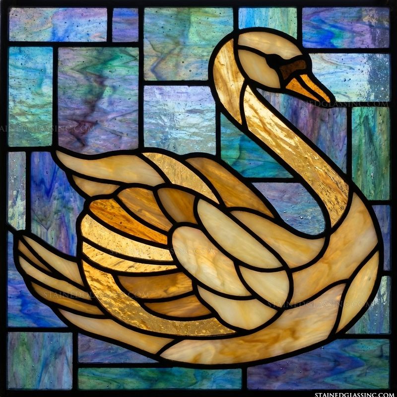 Graceful Golden Swan
