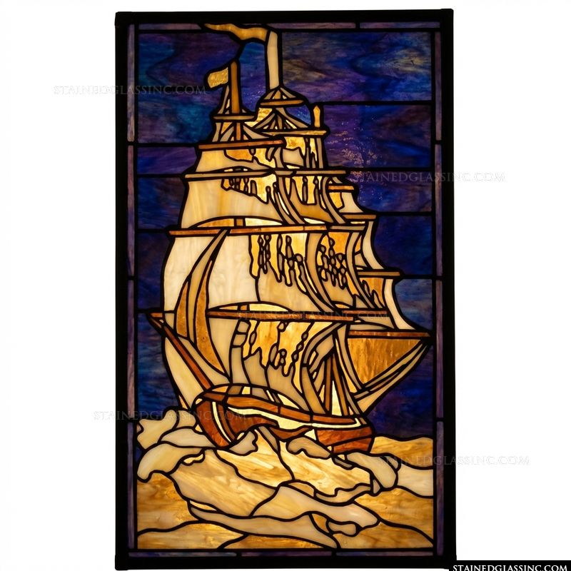 Galleon Sailing on Deep Blue Seas
