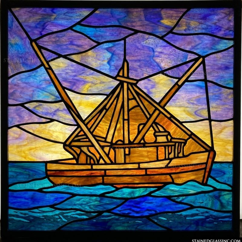 Fishing Boat at Sunset