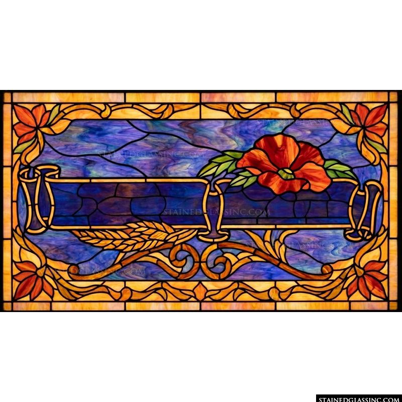 Floral Scroll and Wheat Harvest
