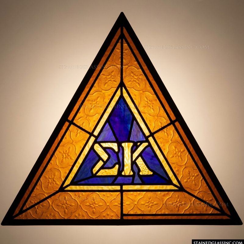 Sigma Kappa Greek Letters in Triangular Frame