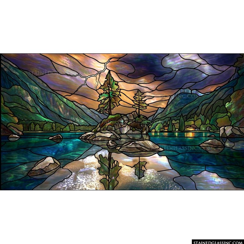 Mountain Lake at Dusk