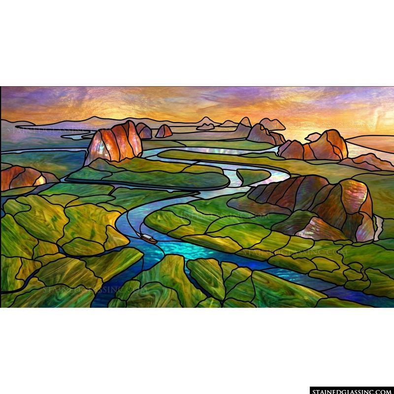 River Valley at Sunset