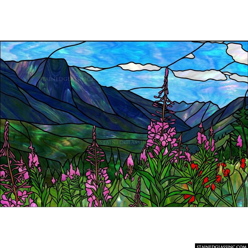 Mountain Meadow with Fireweed