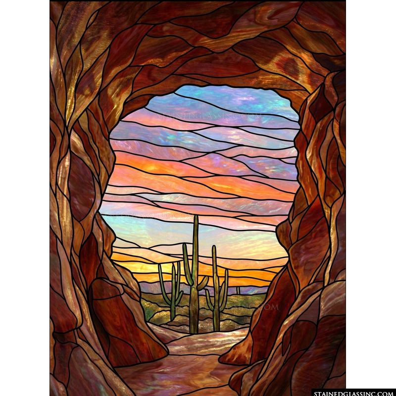 Canyon Sunset with Saguaro