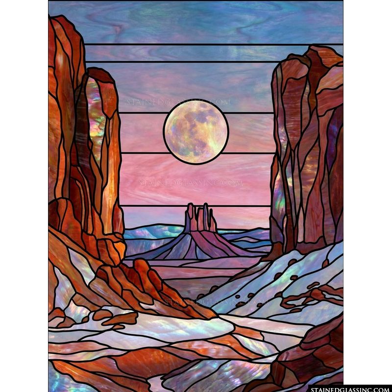 Moonlit Desert Mesa Landscape