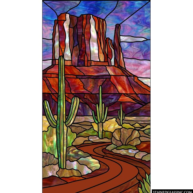 Desert Butte at Sunset