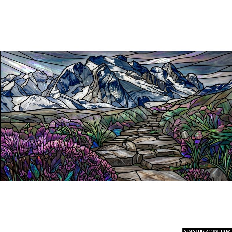 Mountain Trail with Wildflowers