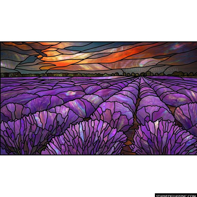 Lavender Fields at Sunset
