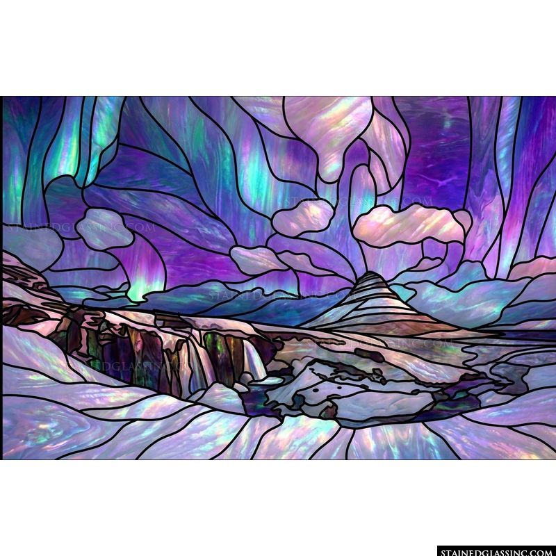 Northern Lights over Mountain