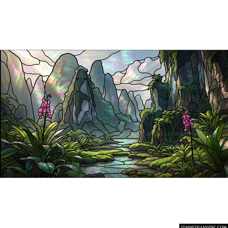 Tropical Mountain River Valley
