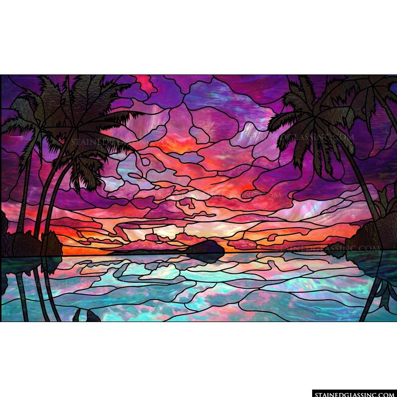 Tropical Sunset over Calm Waters