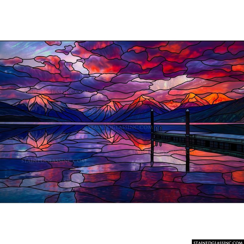 Mountain Lake at Sunset