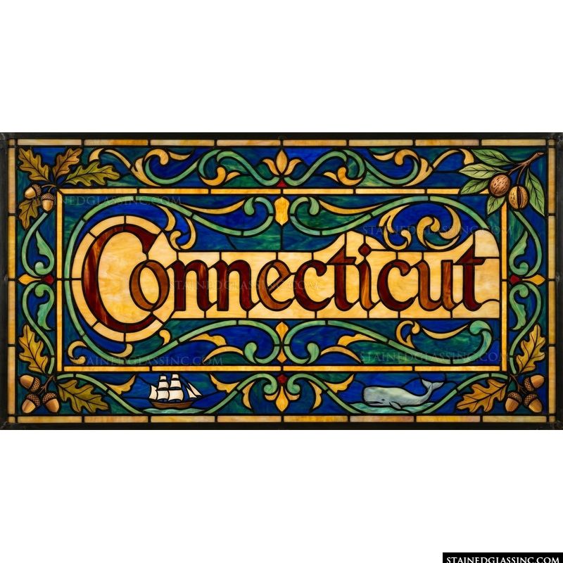 Connecticut State Emblem with Maritime Motifs