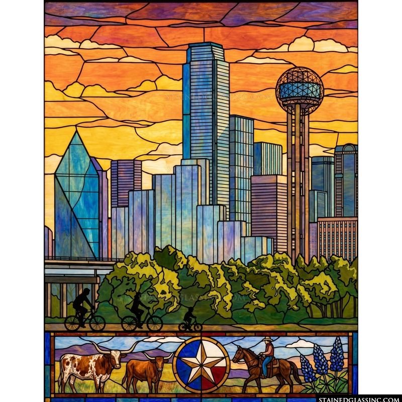 Dallas Skyline and Texas Heritage