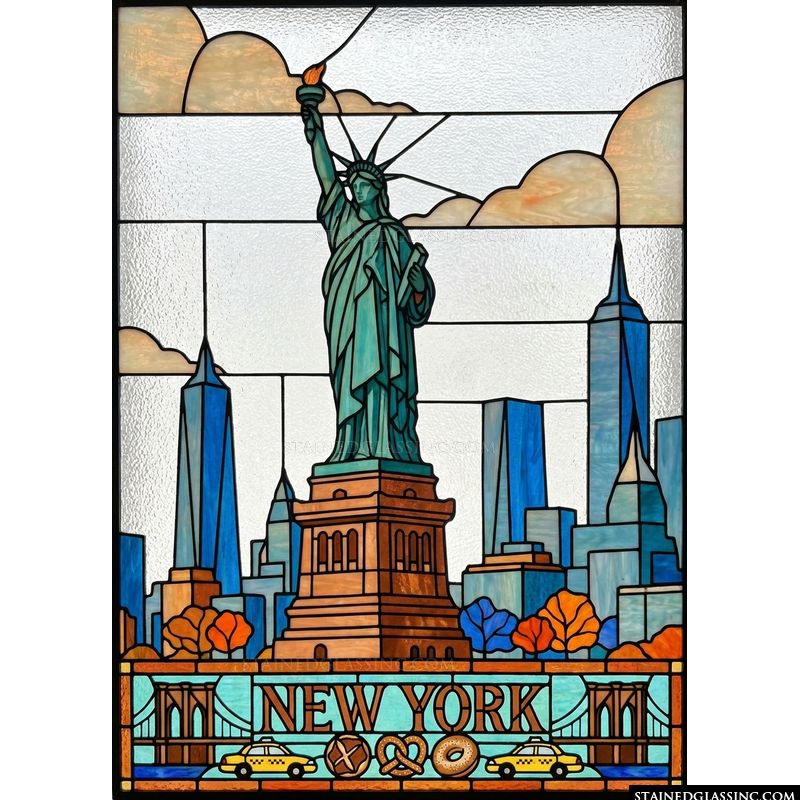 Statue of Liberty New York City Skyline