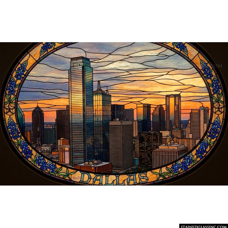 Dallas Skyline at Sunset