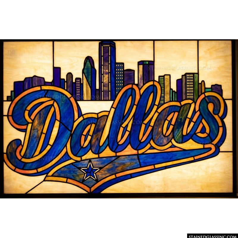 Dallas Skyline and Star