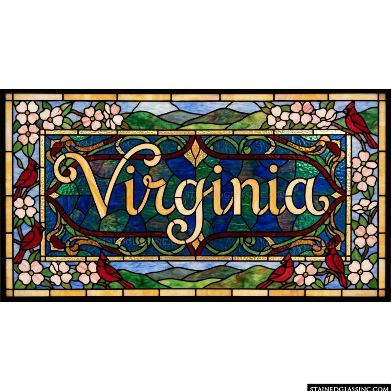 Virginia State Pride with Dogwood and Cardinals