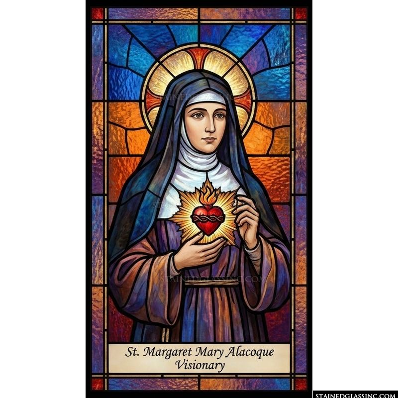 St. Margaret Mary Alacoque with Sacred Heart
