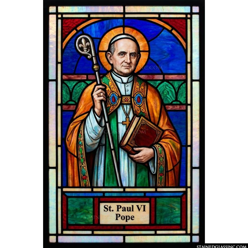 Pope St. Paul VI with Crozier and Gospels