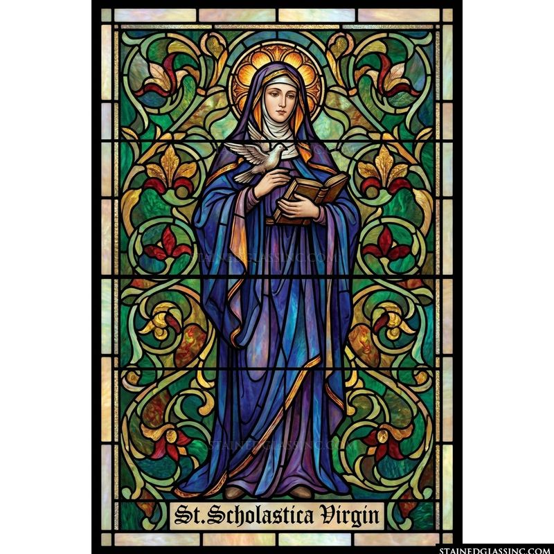 Saint Scholastica with Dove and Book