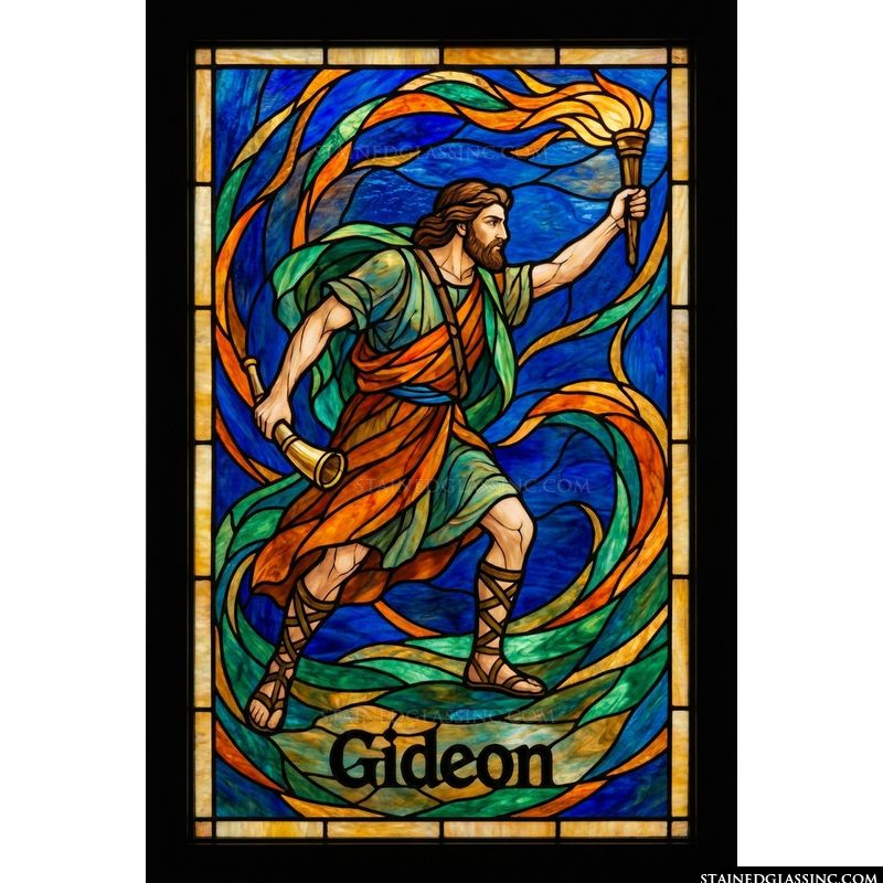 Gideon with Torch and Trumpet