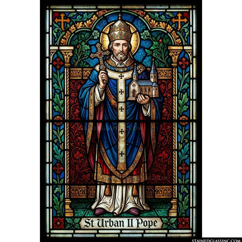 Pope Urban II with Church Model
