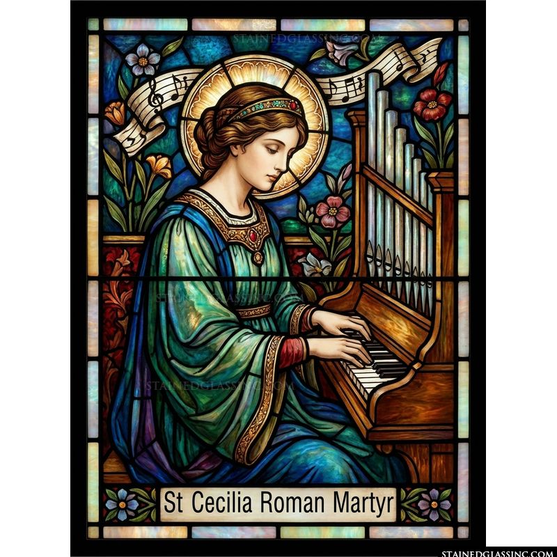 Saint Cecilia Playing the Organ