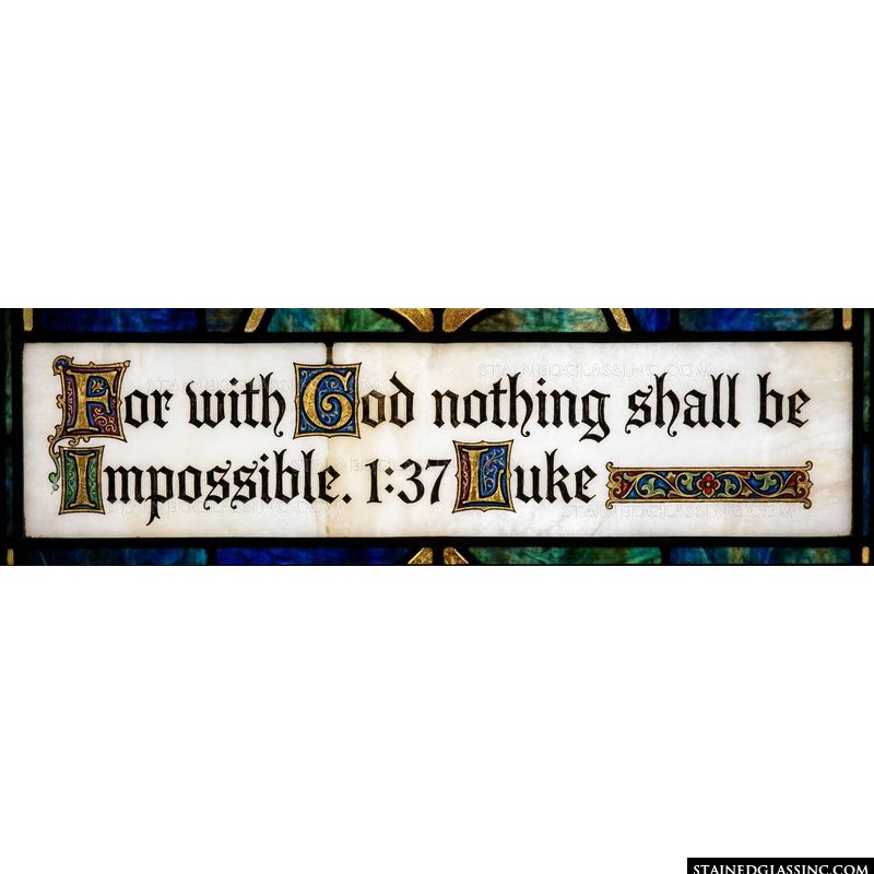 For with God Nothing Shall Be Impossible