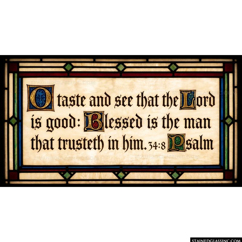 Psalm 34:8 Scripture Calligraphy
