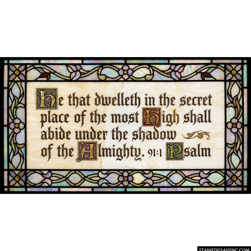 Psalm 91:1 Illuminated Script