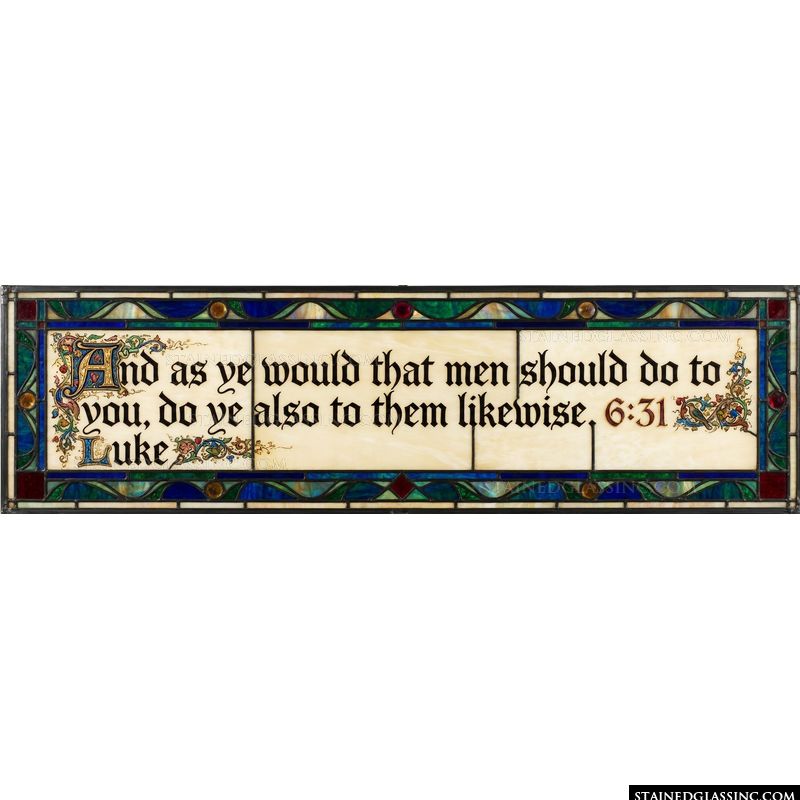 Golden Rule Scripture Transom