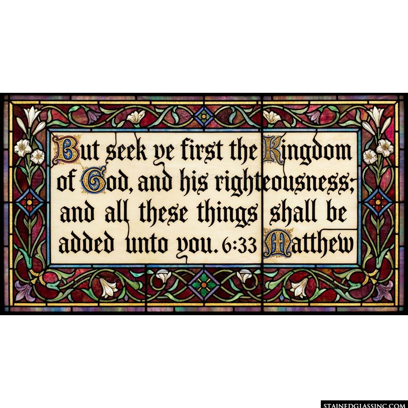 Seek First the Kingdom of God Scripture Design