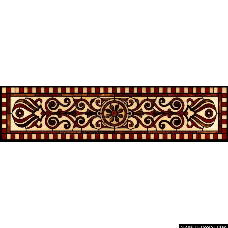 Crimson and Cream Ornamental Border