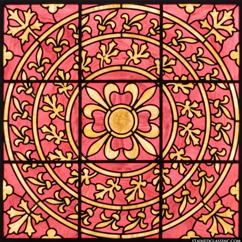 Rose Medallion in Rose and Gold