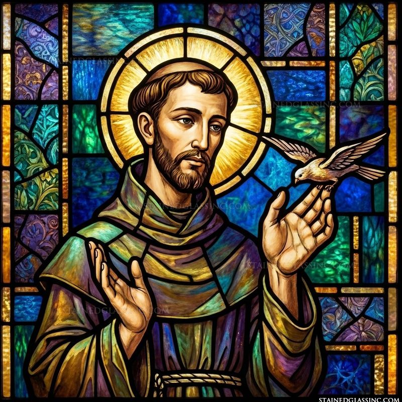 Saint Francis of Assisi with Dove