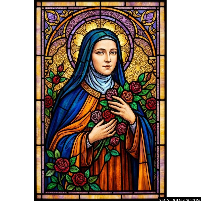 St. Therese of Lisieux with Roses