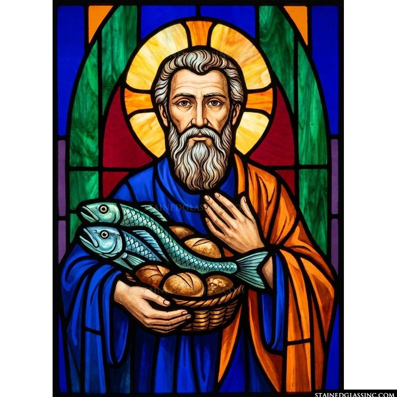 Saint Andrew the Apostle with Loaves and Fish