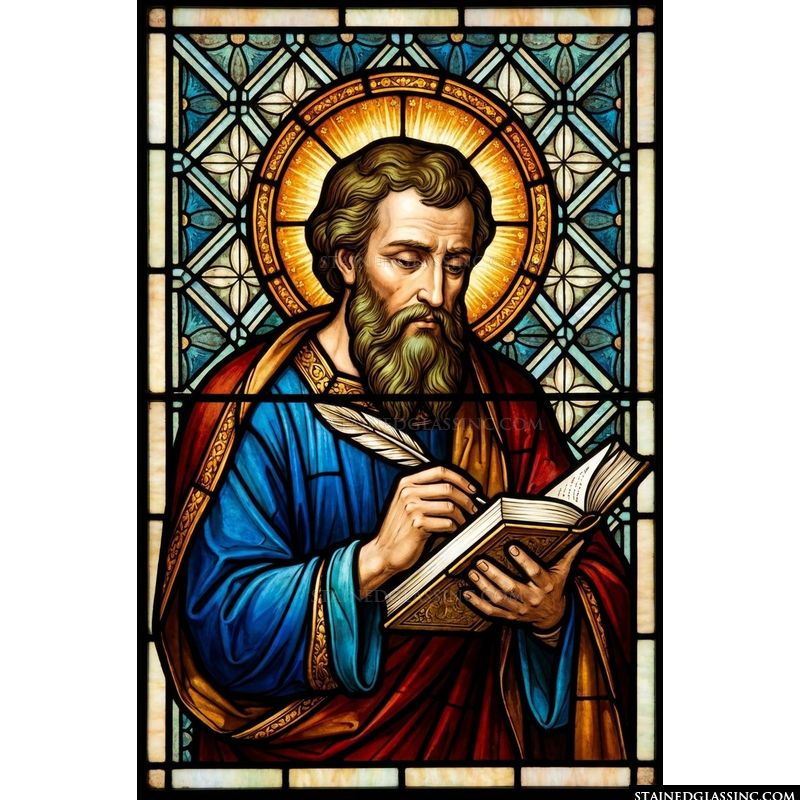 Saint Luke the Evangelist Writing the Gospel