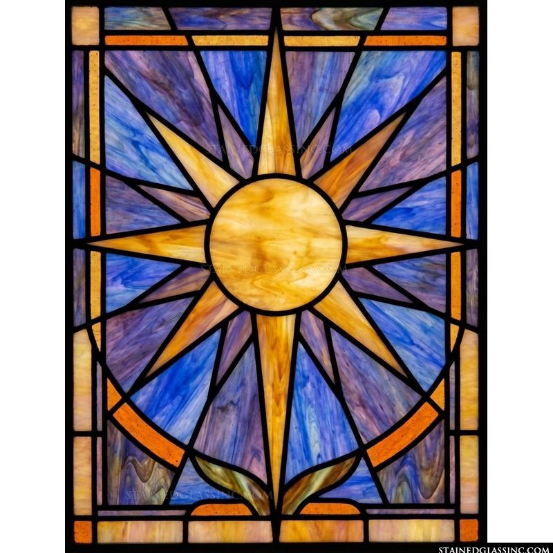 Radiant Star in Cobalt and Gold