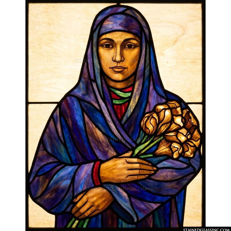 Mary with Golden Lilies