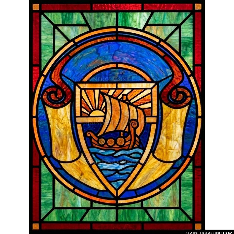 Viking Longship at Sunrise