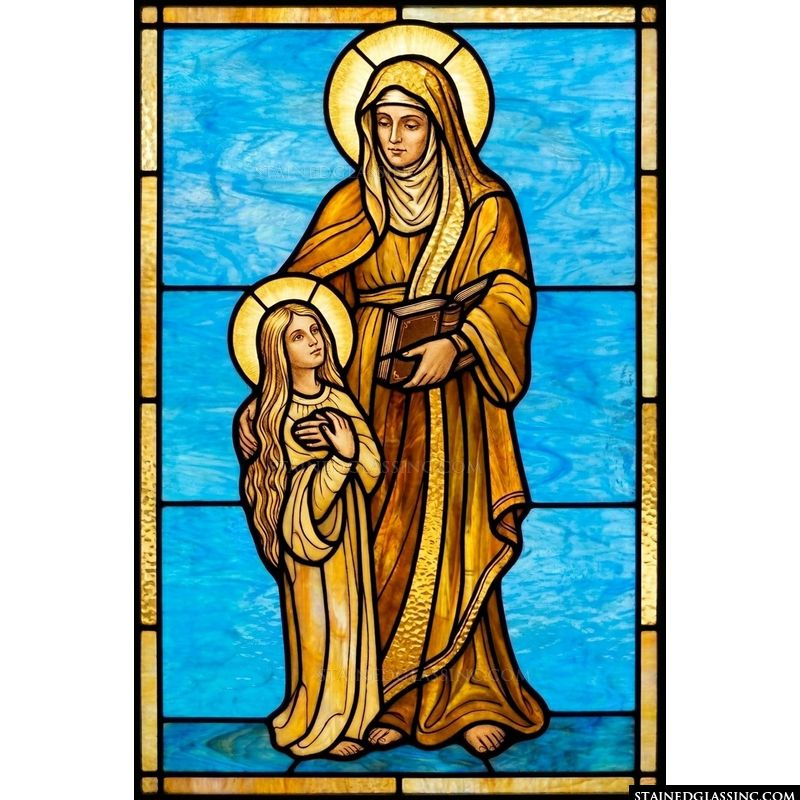 Saint Anne Teaching the Young Virgin Mary