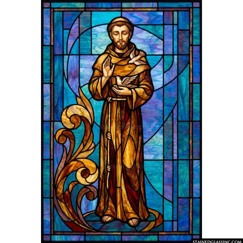 Saint Francis of Assisi with Doves