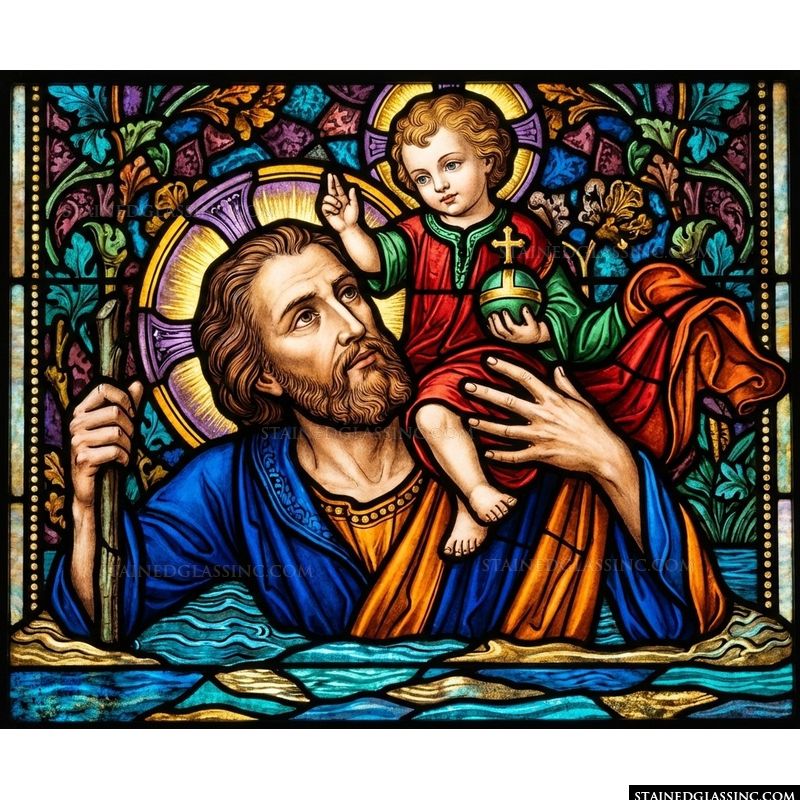 Saint Christopher Carrying the Christ Child