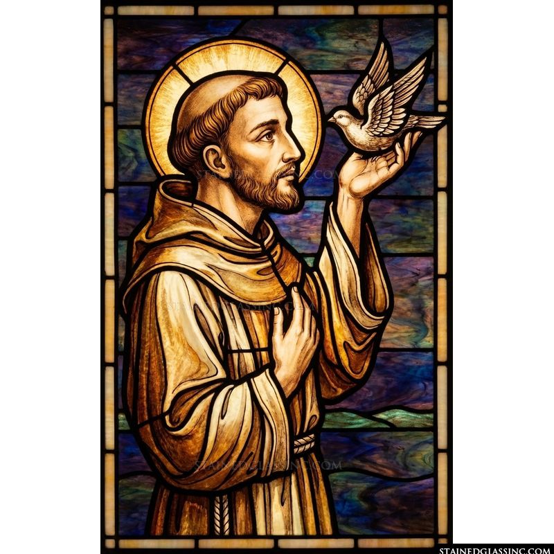 Saint Francis of Assisi with Dove