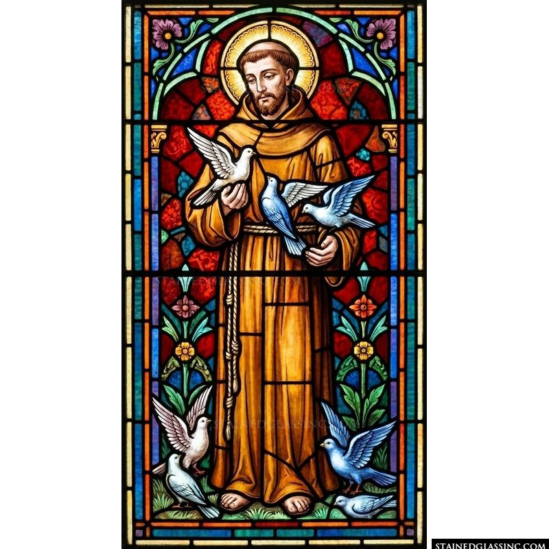 Saint Francis of Assisi with Doves