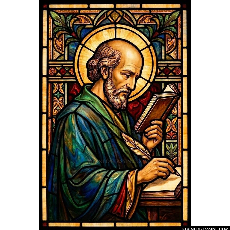 Saint Luke the Evangelist Writing the Gospel