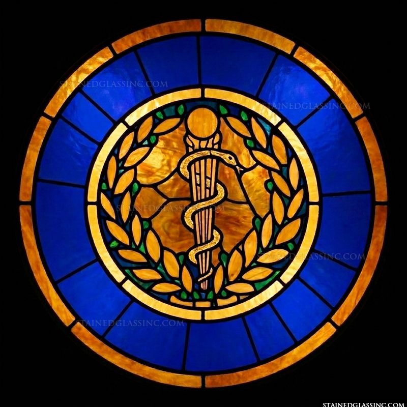 Caduceus Symbol Medallion